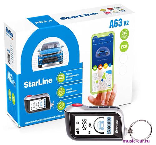 Автосигнализация с обратной связью и автозапуском StarLine A63 v2 GSM ECO