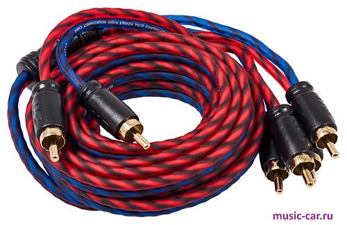 Линейные провода для установки усилителя Kicx Headshot RCA-24-250-SS
